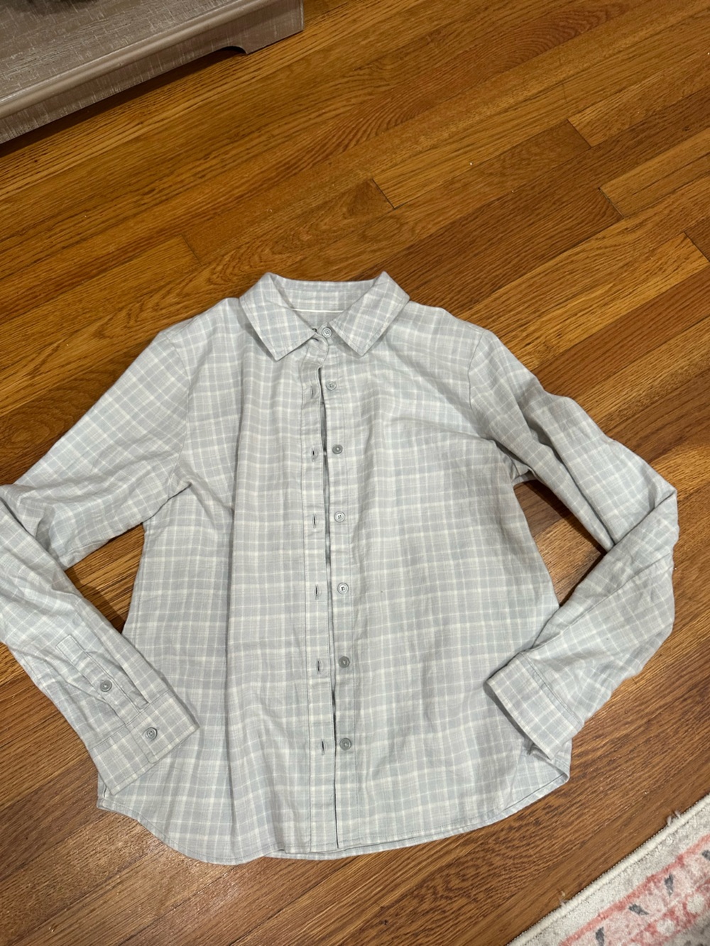 Orvis Light Gray Plaid Button-Down Shirt